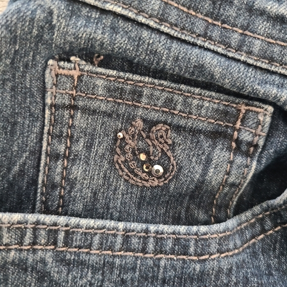Gloria Vanderbilt Amanda jeans with rhinestones Size 12 - Picture 4 of 11